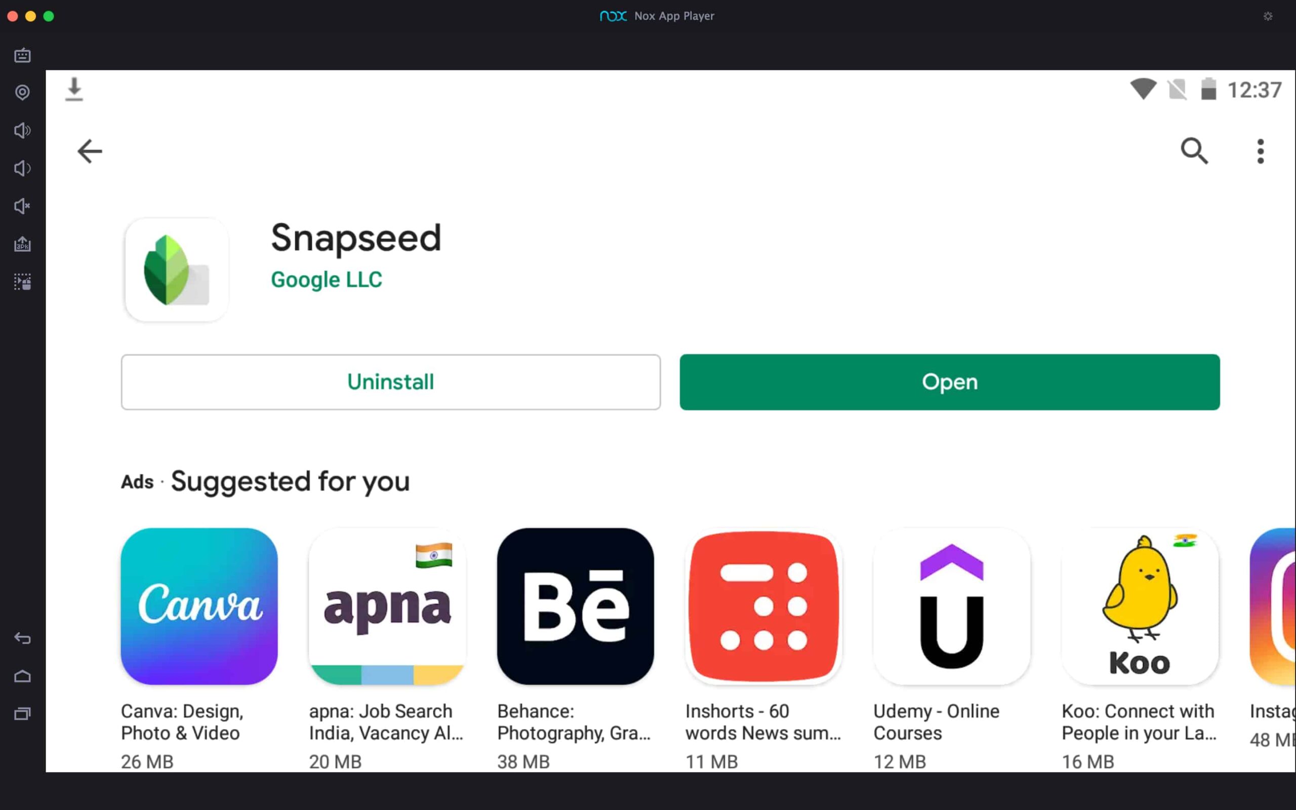 Snapseed For PC installation