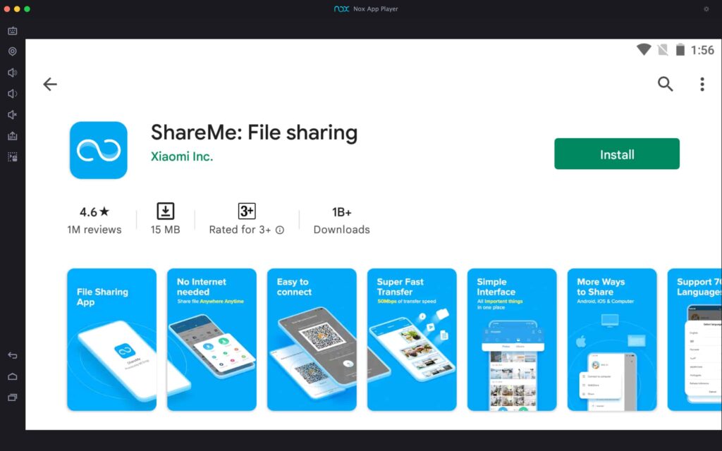 ShareMe For PC installation
