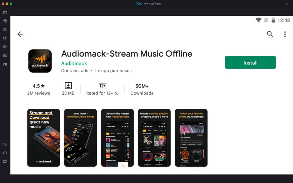 Audiomack For PC installation
